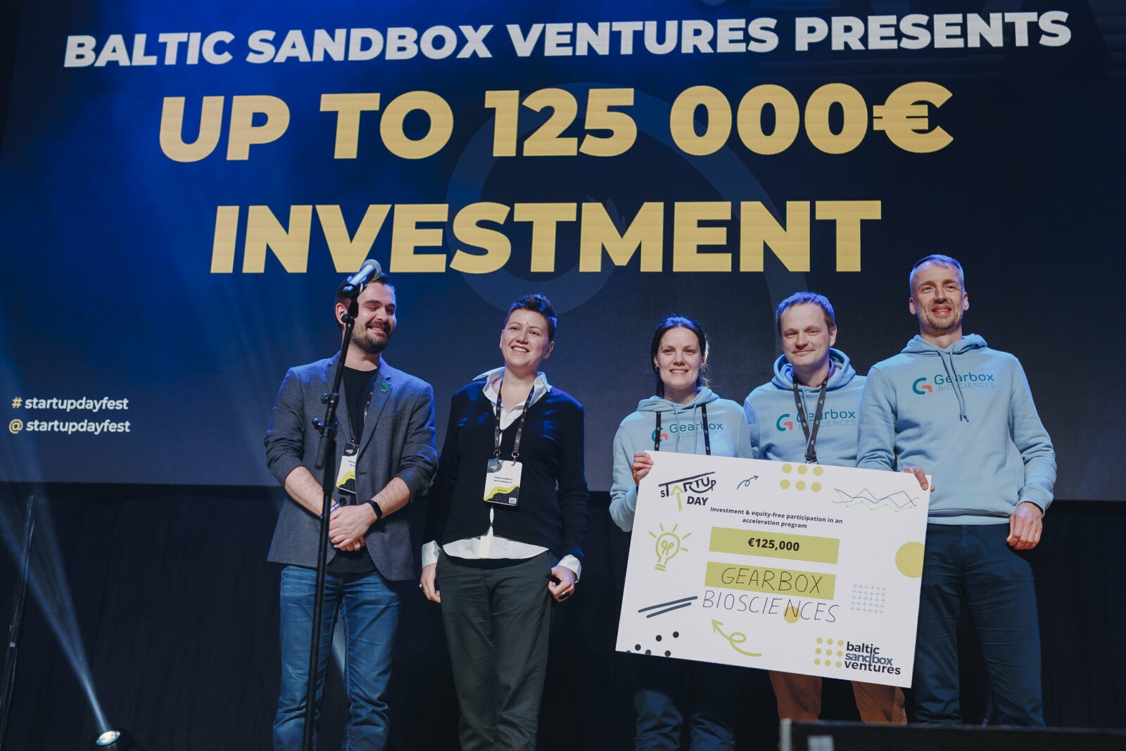 sTARTUp Pitching 2023, Gearbox Biosciences, Baltic Sandbox Ventures